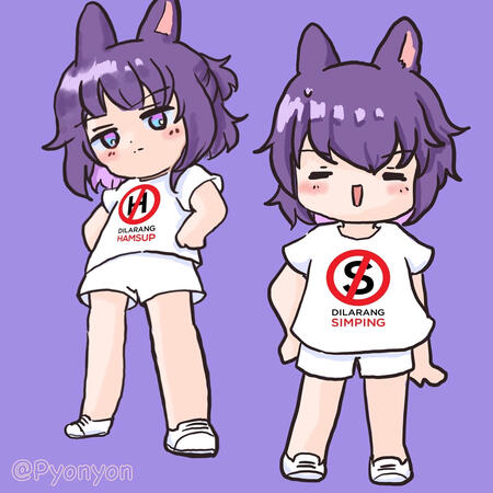 Character design Purple hair